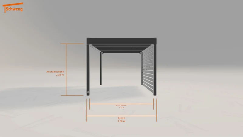 #DE Schweng Flachdachcarport C600 (ID ygkknb)