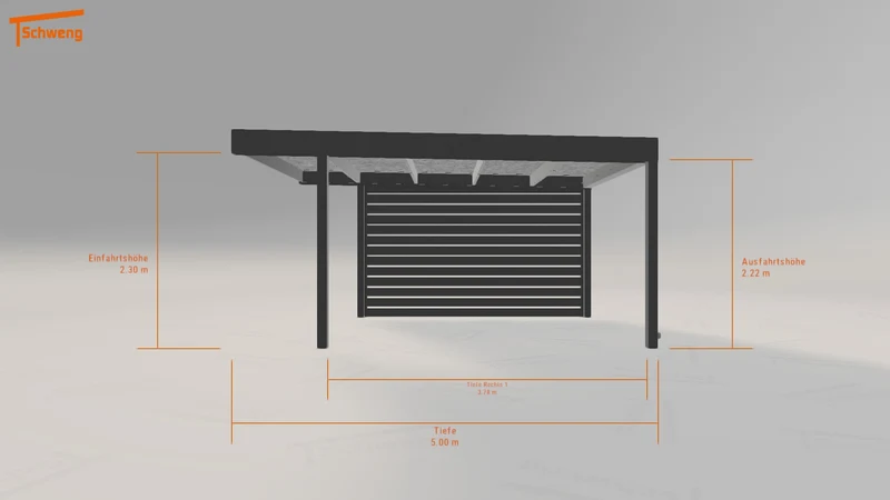 #DE Schweng Flachdachcarport C600 (ID ygkknb)