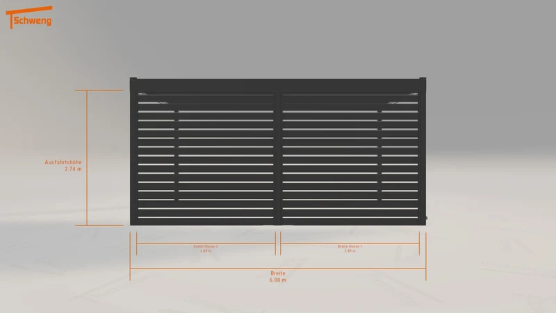 #DE Schweng Flachdachcarport C600 (ID 42gkn8)