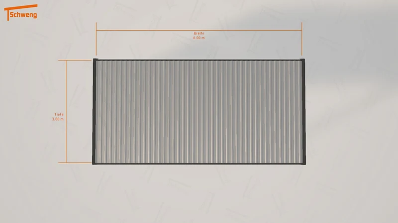 #DE Schweng Flachdachcarport C600 (ID 42gkn8)