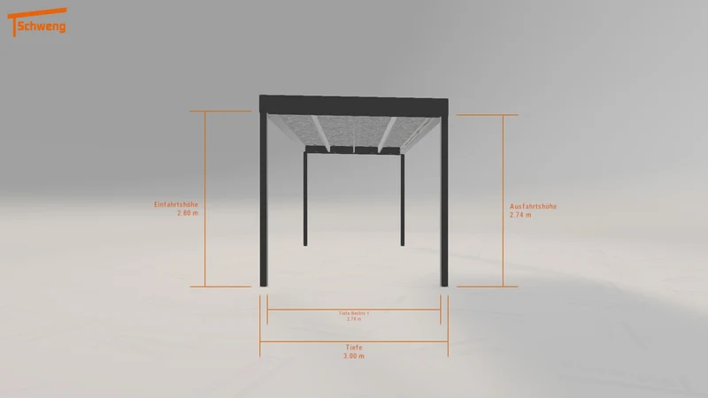 #DE Schweng Flachdachcarport C600 (ID k23gz5)