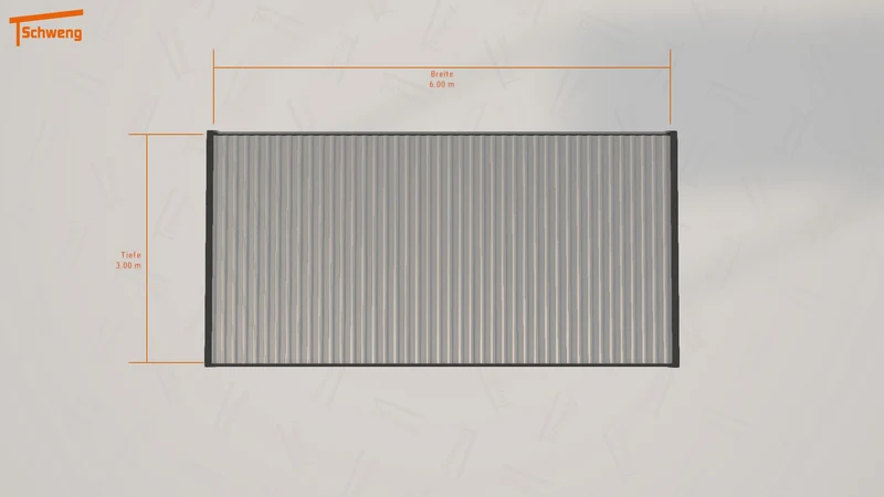 #DE Schweng Flachdachcarport C600 (ID k23gz5)