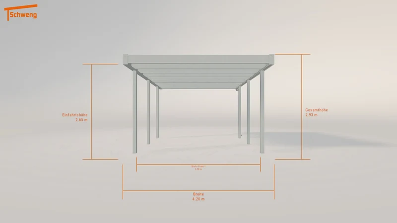 #DE Schweng Flachdachcarport C600 (ID zbk49z)