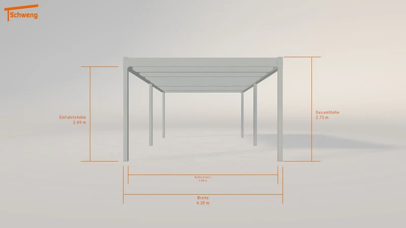 #DE Schweng Flachdachcarport C600 (ID rj3kxd) #MTG