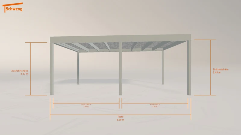 #DE Schweng Flachdachcarport C600 (ID rj3kxd) #MTG