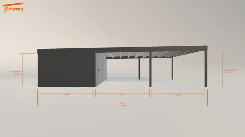#DE Schweng Flachdachcarport C600+ (ID g7bzvn) #MTG