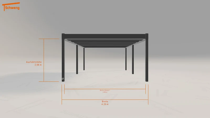 #DE Schweng Flachdachcarport C600 (ID zbk4rz)