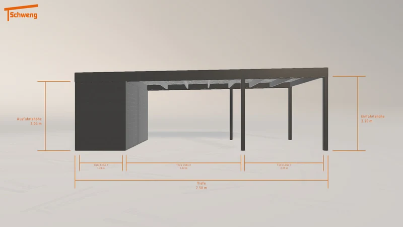#DE Schweng Flachdachcarport C600 (ID jj3z4x) #MTG