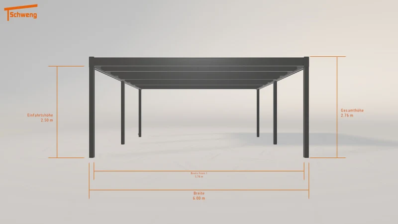 #DE Schweng Flachdachcarport C600 (ID qd3jvv)