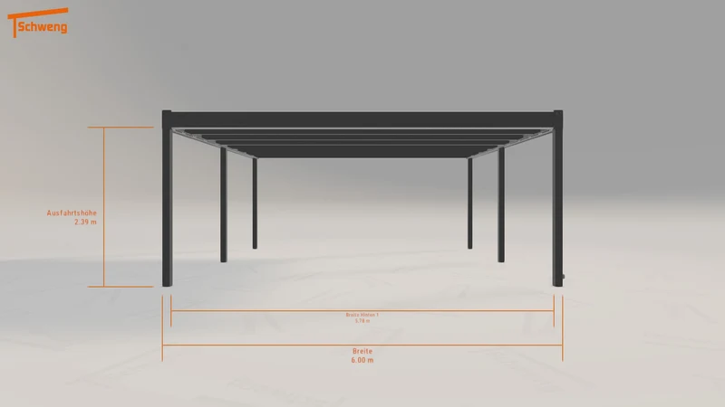 #DE Schweng Flachdachcarport C600 (ID qd3jvv)