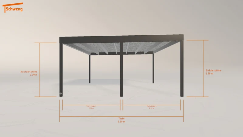 #DE Schweng Flachdachcarport C600 (ID qd3jvv)
