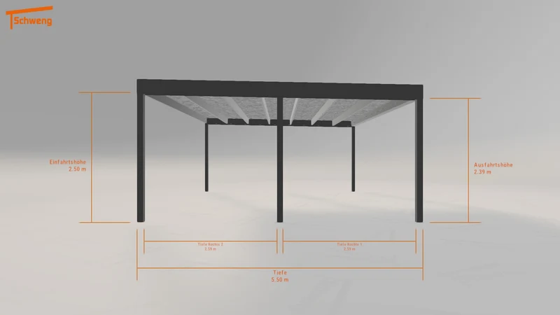 #DE Schweng Flachdachcarport C600 (ID qd3jvv)