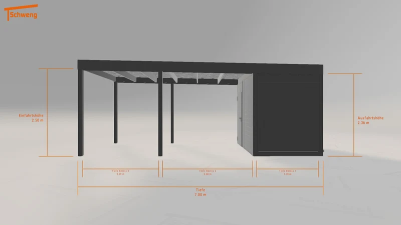 #DE Schweng Flachdachcarport C600 (ID 85rdp5) #MTG