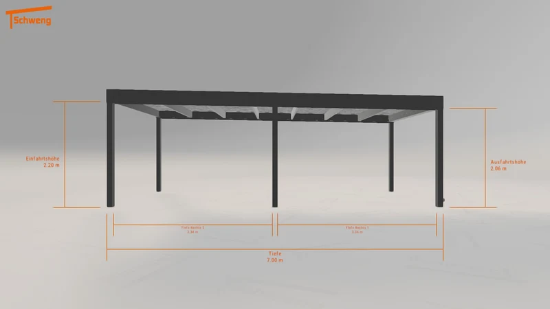 #DE Schweng Flachdachcarport C600 (ID 2qgjbw)