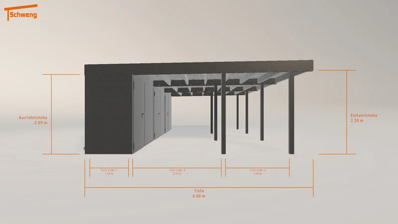 #DE Schweng Flachdachcarport C600+ (ID mj37vv)