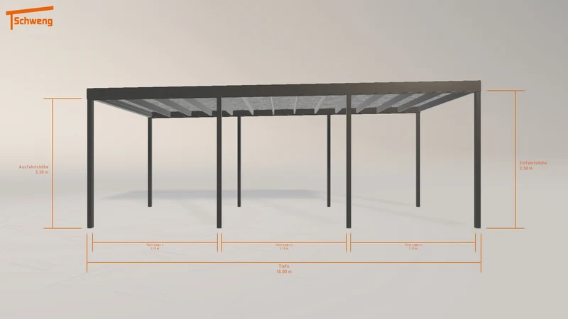 #DE Schweng Flachdachcarport C600 (ID 85r9xq)