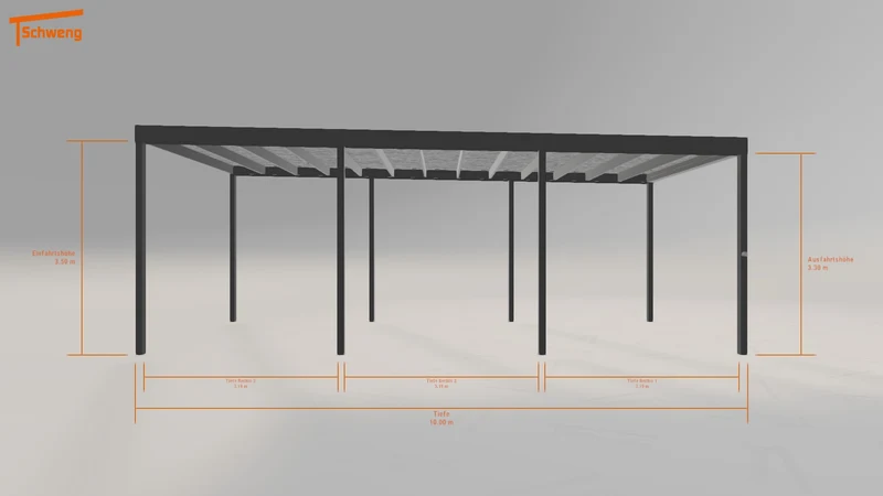 #DE Schweng Flachdachcarport C600 (ID 85r9xq)