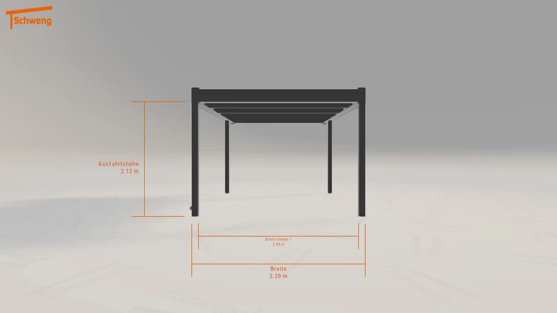 #DE Schweng Flachdachcarport C600 (ID 85rykj)