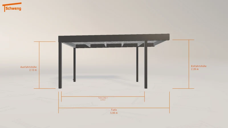 #DE Schweng Flachdachcarport C600 (ID 77g9nx) #MTG