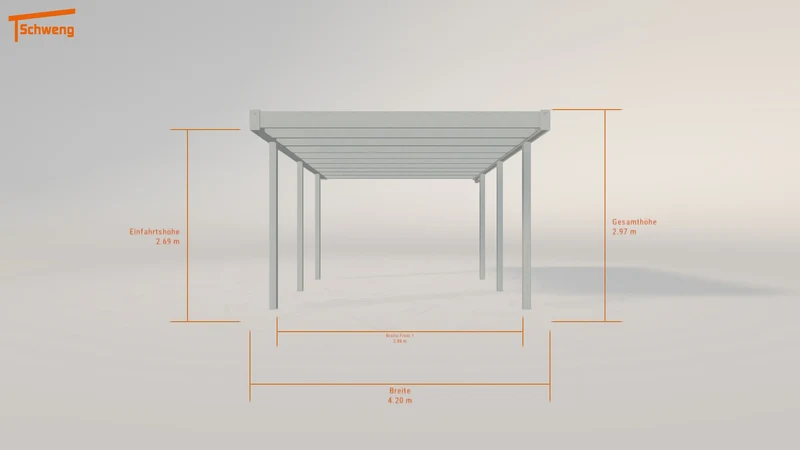 #DE Schweng Flachdachcarport C600+ (ID qd3nq7) #MTG