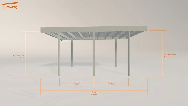#DE Schweng Flachdachcarport C600+ (ID qd3nq7) #MTG