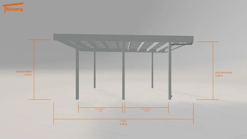 #DE Schweng Flachdachcarport C600+ (ID g7bzrn) #MTG