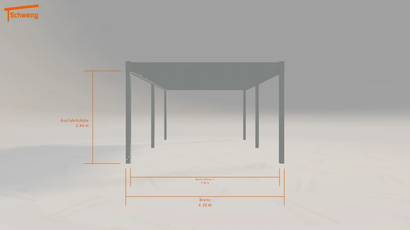 #DE Schweng Flachdachcarport C600 (ID n53x93)