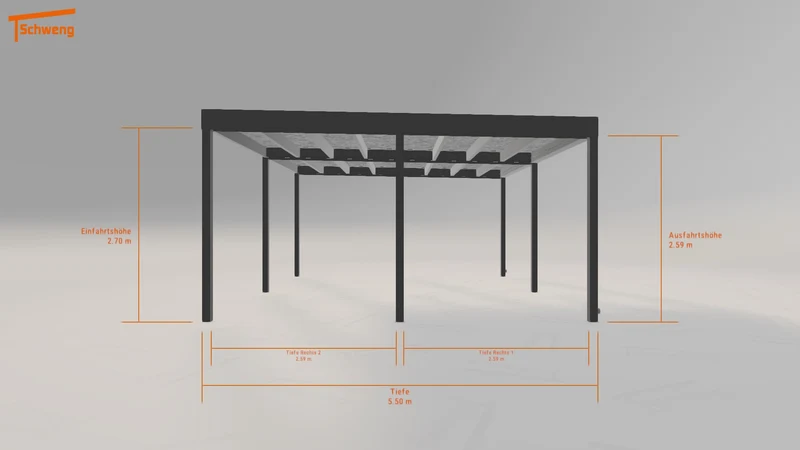 #DE Schweng Flachdachcarport C600+ (ID w3r25z)