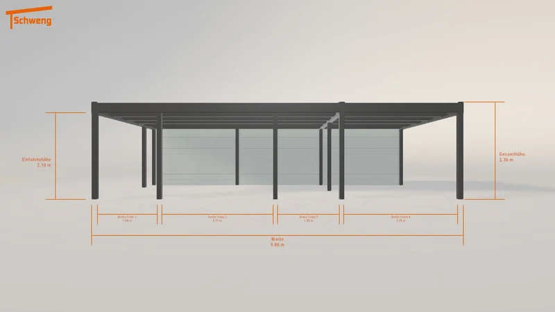 #DE Schweng Flachdachcarport C600 (ID bk8q52) #MTG