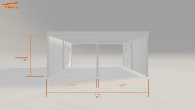 #DE Schweng Flachdachcarport C600+ (ID w3r2zw)