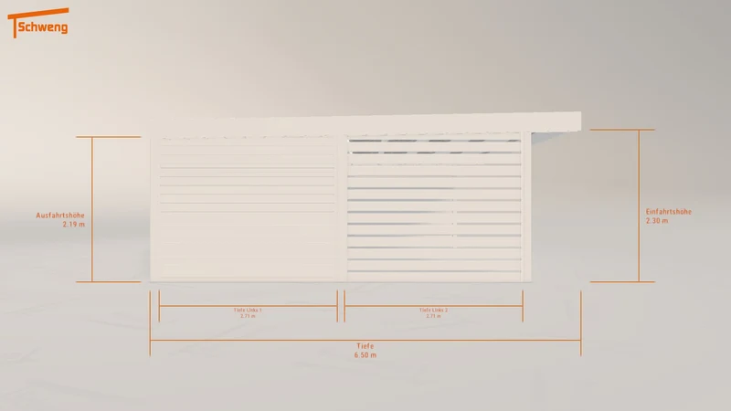 #DE Schweng Flachdachcarport C600+ (ID w3r2zw)