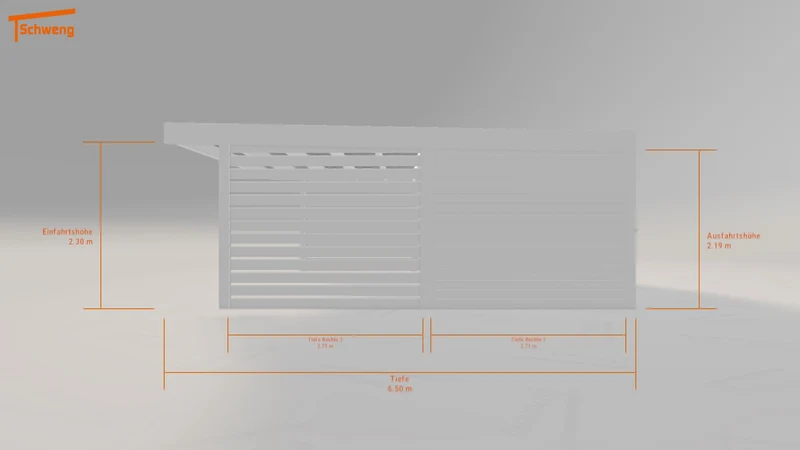 #DE Schweng Flachdachcarport C600+ (ID w3r2zw)