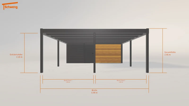 #DE Schweng Flachdachcarport C600+ (ID 5mgdb4) #MTG