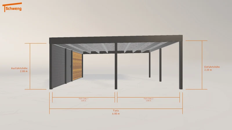 #DE Schweng Flachdachcarport C600+ (ID 5mgdb4) #MTG