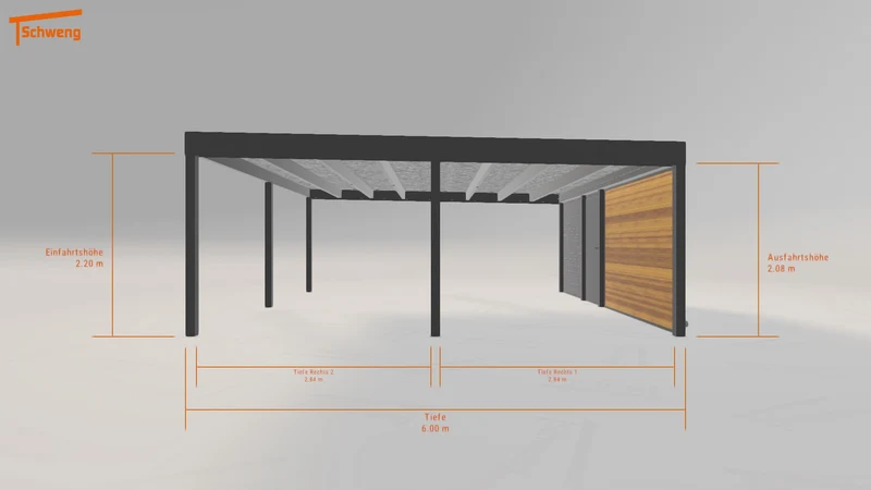 #DE Schweng Flachdachcarport C600+ (ID 5mgdb4) #MTG