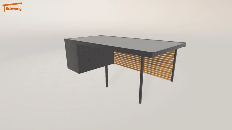 #DE Schweng Flachdachcarport C600 (ID 5mgd2q) #MTG