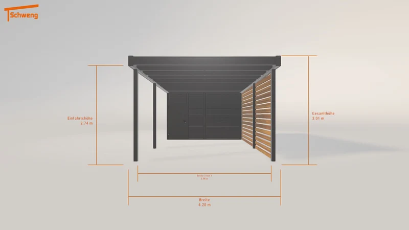 #DE Schweng Flachdachcarport C600 (ID 5mgd2q) #MTG