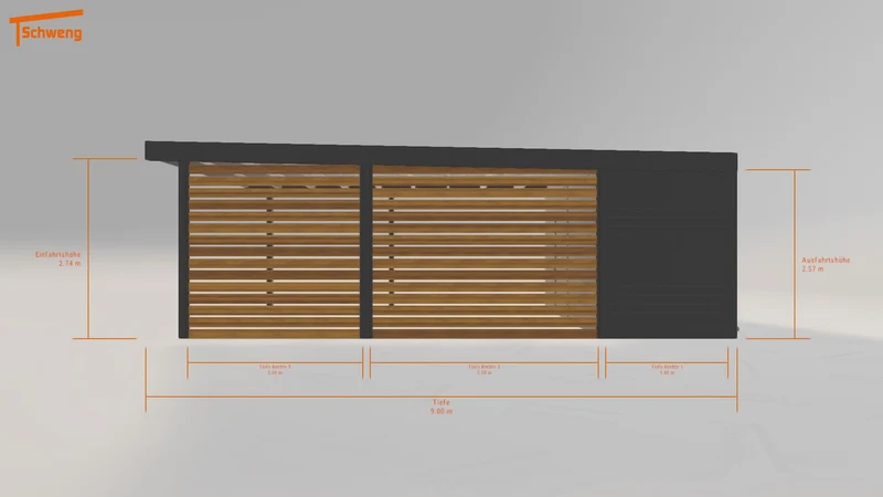 #DE Schweng Flachdachcarport C600 (ID 5mgd2q) #MTG