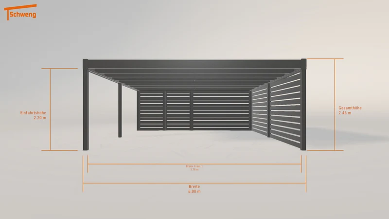 #DE Schweng Flachdachcarport C600+ (ID rj3wwp) #MTG