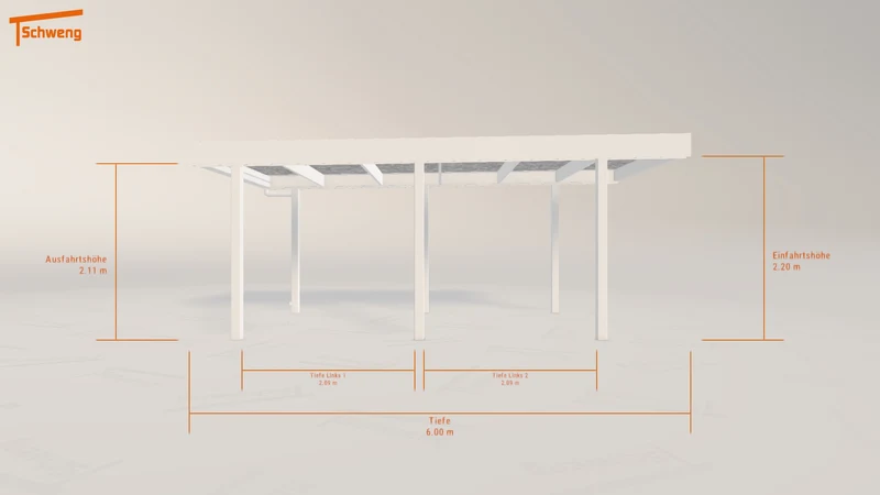 #DE Schweng Flachdachcarport C600 (ID w3rn44) #MTG