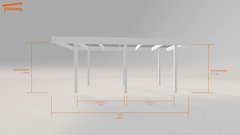 #DE Schweng Flachdachcarport C600 (ID w3rn44) #MTG