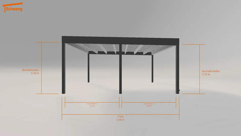 #DE Schweng Flachdachcarport C600 (ID 5mgw4d)