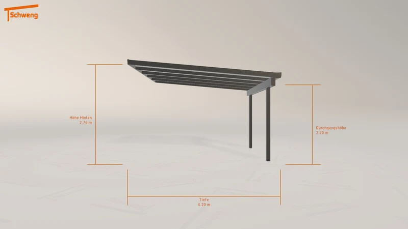#DE Schweng Terrassenüberdachung S400 (ID 33g8d9)