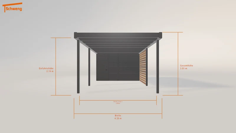 #DE Schweng Flachdachcarport C600 (ID 9wd58q) #MTG