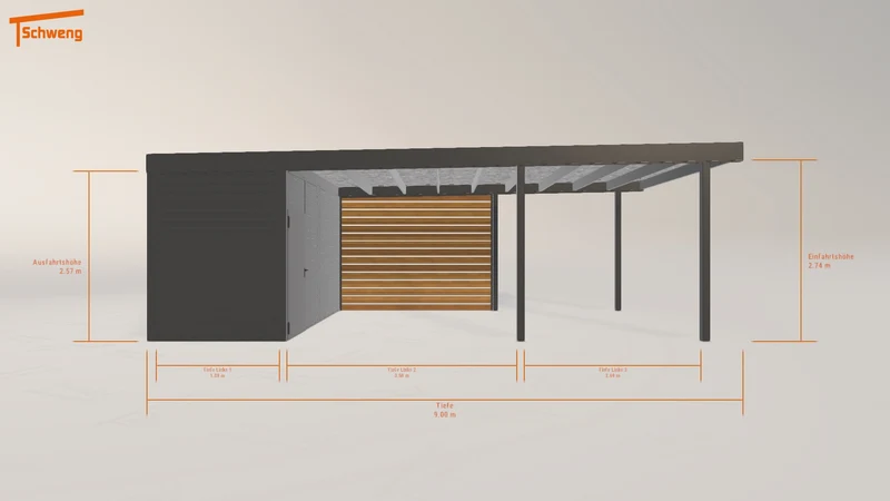 #DE Schweng Flachdachcarport C600 (ID 9wd58q) #MTG