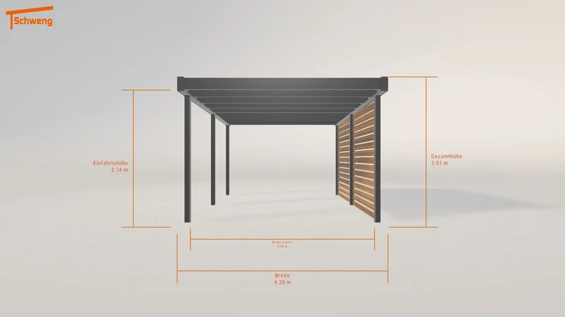 #DE Schweng Flachdachcarport C600 (ID n53nz3) #MTG