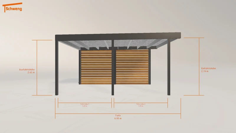 #DE Schweng Flachdachcarport C600 (ID n53nz3) #MTG