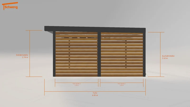 #DE Schweng Flachdachcarport C600 (ID n53nz3) #MTG