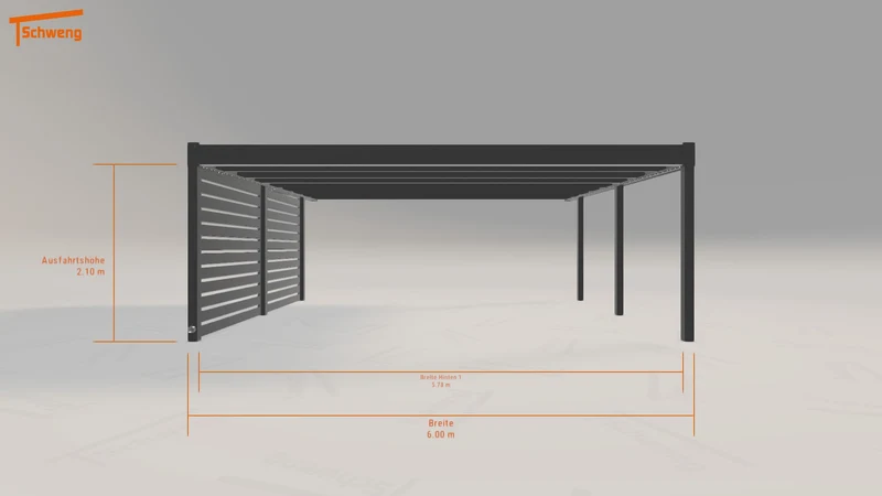 #DE Schweng Flachdachcarport C600+ (ID 85ry8x)