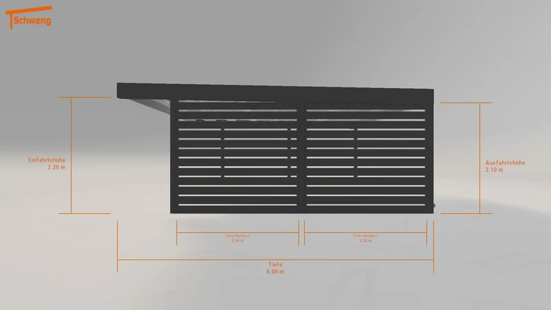 #DE Schweng Flachdachcarport C600+ (ID 85ry8x)